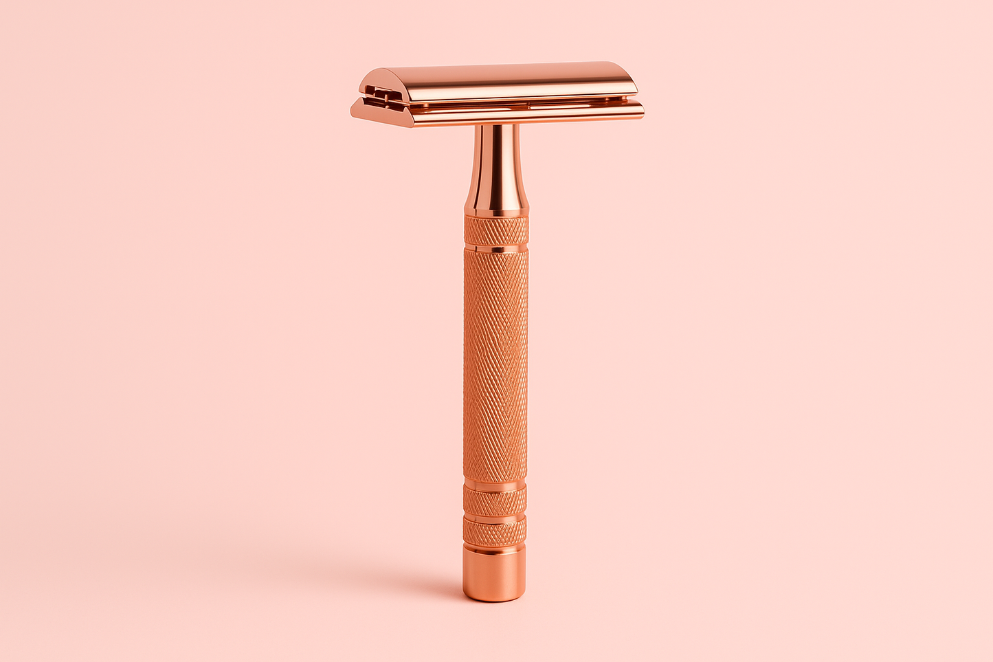 Rasoir seul avec fond rose